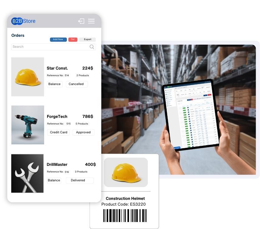 <b>Make it easier </b> for your teams to manage B2B e-commerce processes. 1